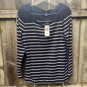 Chaps Striped Top sz. XL petite NWT